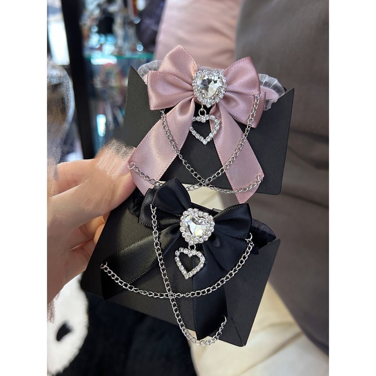 ❤️ハートでリボン❤️ブレスレット　ラリマー　⭐️ ☆匿名☆ アイテムの詳細はこちらです❣ 地雷系ハートリボンチェーン付き