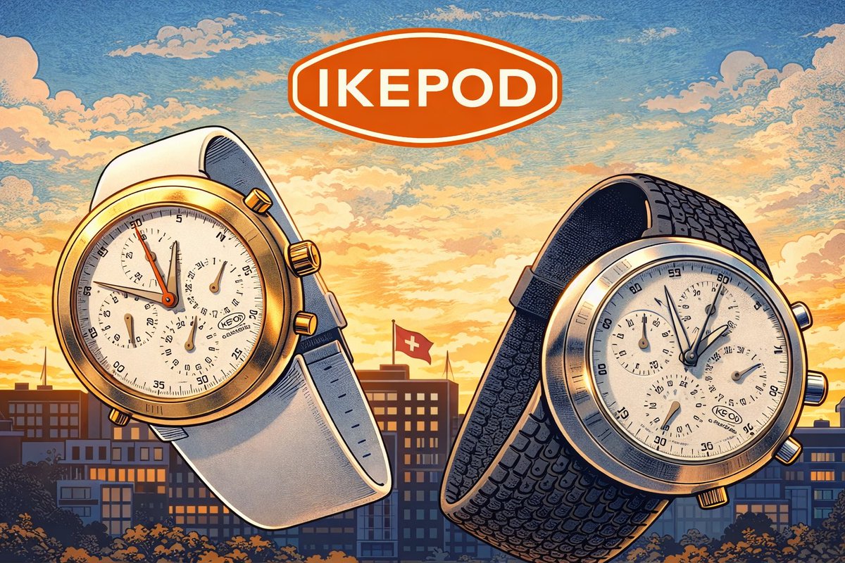 Two Unicorns. White and Yellow Gold Ikepod Hemipode.