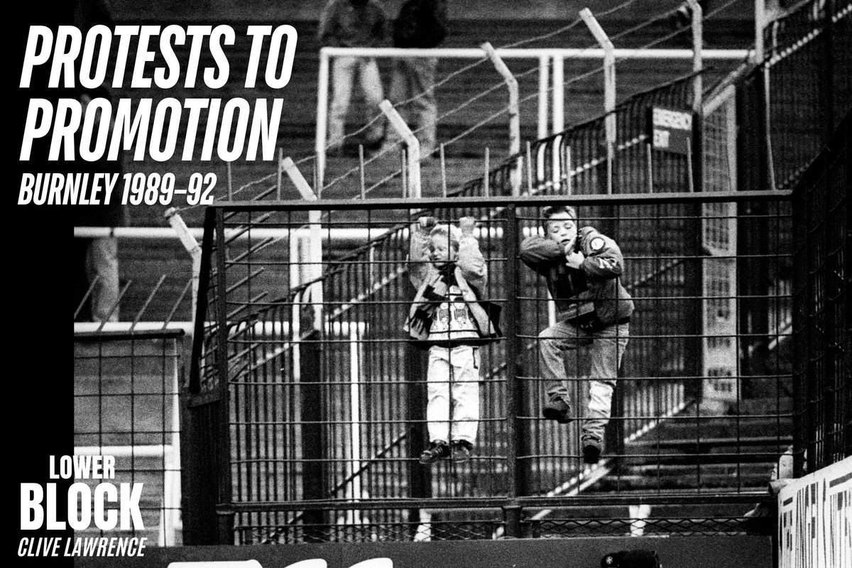 LowerBlock's tweet image. Between 1989 and 92, @BurnleyOfficial stood on the edge of despair and rebirth. Those years – captured through the lens of lifelong supporter and photographer Clive Lawrence – tell a story of frustration, defiance, and redemption.

lowerblock.com/product/protes… #clarets #Burnley