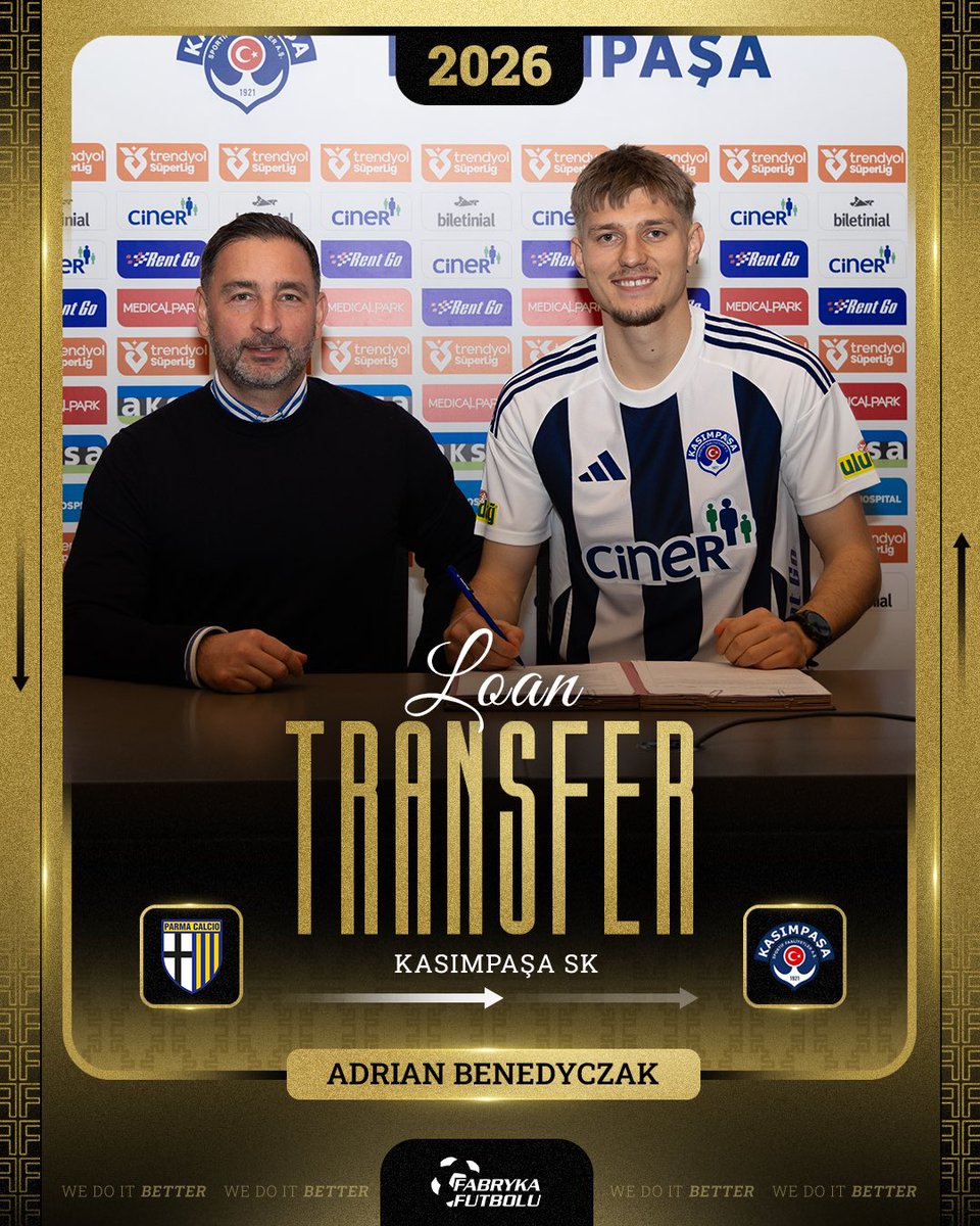 FFutbolu's tweet photo. 🆕 Adrian Benedyczak, który ma na koncie ponad 120 występów dla @1913parmacalcio, najbliższe pół roku spędzi na wypożyczeniu w 🇹🇷 @kasimpasa, gdzie pomoże w walce o ligowe cele. 

Powodzenia, Benek! 🤞 https://t.co/tfPiGMBR39