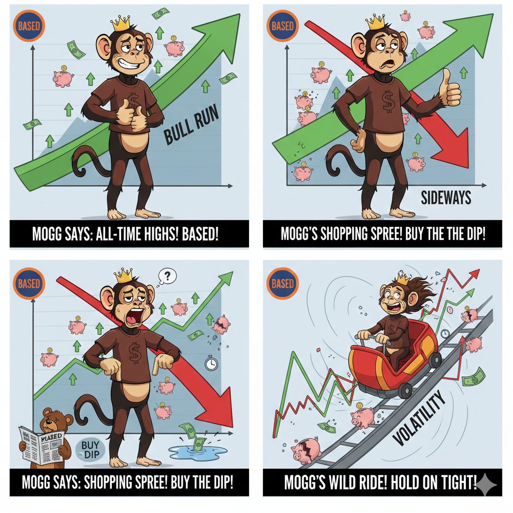 BSongulalp10's tweet image. Whether it's a dip or a moon mission, MOGG knows the vibe. 🐒💎 Checked the charts and it's definitely BASED.

@Basedappcom #MOGG #BasedApp #CryptoMemes