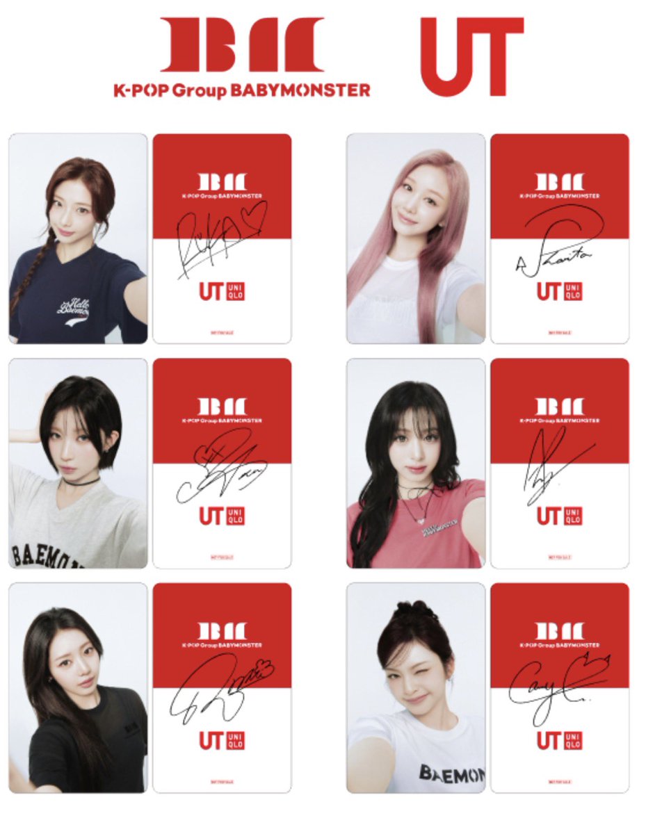 Roha_Yangdo's tweet photo. BABYMONSTER Uniqlo photocard set

QYOP, only selling in set
Ships Worldwide

개별❌
일괄 제시 주세요

中文⭕️
日本語⭕️
한국어⭕️

DM if int! 

Ruka Pharita Asa Ahyeon Rora Chiquita 아사 루카 아현 로라 라미 파리타 치키타 베이비몬스터 포카 양도 https://t.co/7fE5nNiyc8