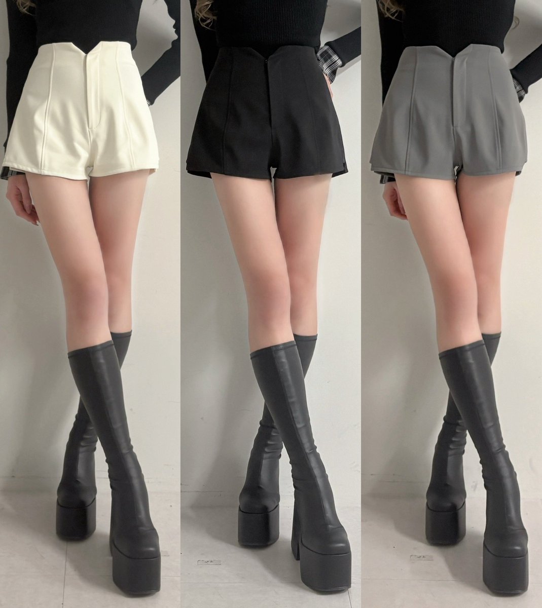 Darich 3点まとめ シンプルなのに、脚が盛れすぎる。Vカット×縦ラインで、美脚錯覚が