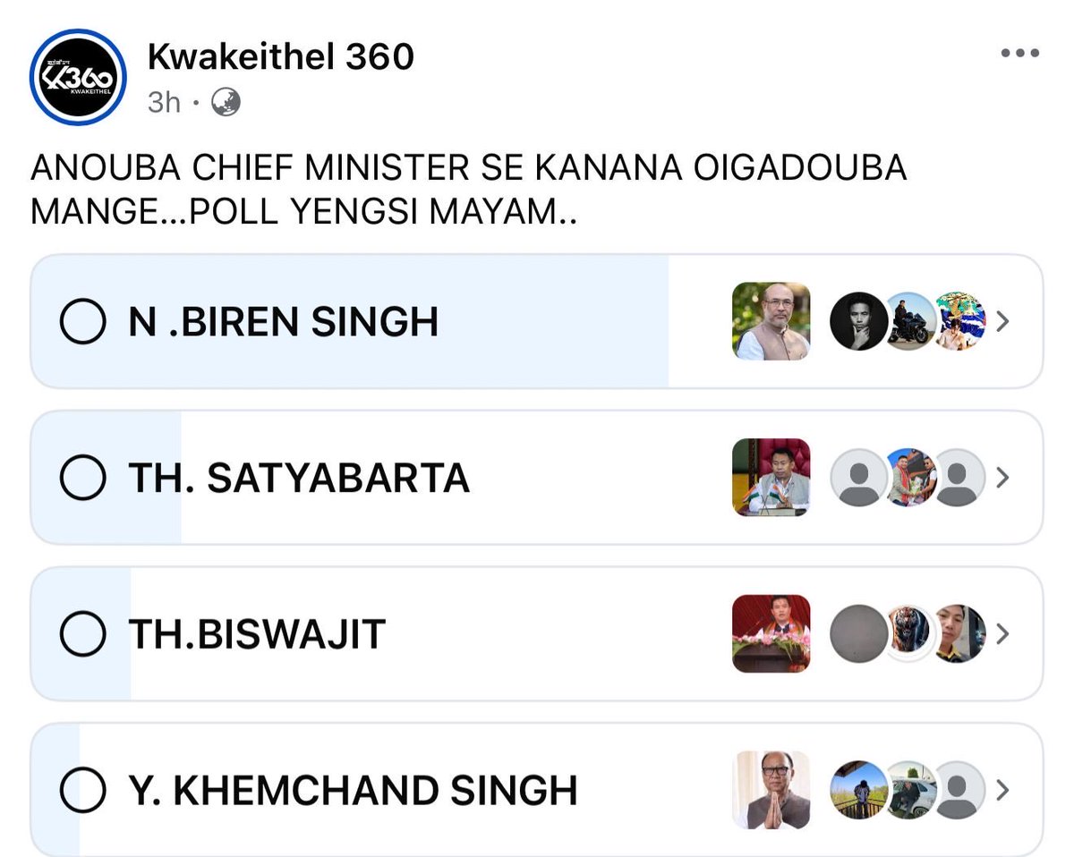 Un_Broadcast's tweet photo. Poll after poll indicates that many people in Manipur continue to support @NBirenSingh , reflecting confidence in his leadership, development vision, and commitment to public welfare. The message from supporters remains clear — Manipur stands with him. 
#CMManipur @narendramodi https://t.co/s7jqqBxb28