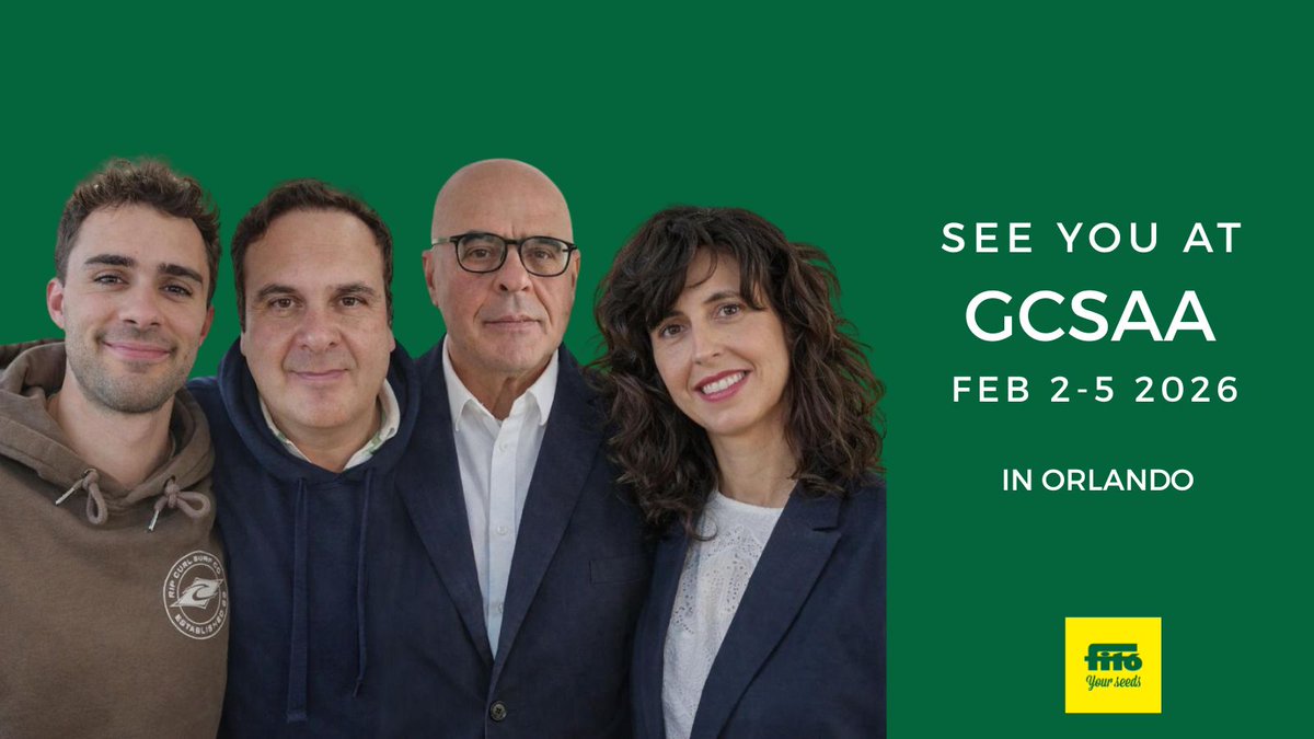 SemillasFitoTG's tweet photo. Vanesa, Paco, Marc and Josep will attend #GCSAA2026 (February 2–5, Orlando) to explore turfgrass market developments and engage with professionals and breeders on new varietal advancements. #fitoturfgrass #gcsaa #fitoteam https://t.co/UTSGhPQtB1
