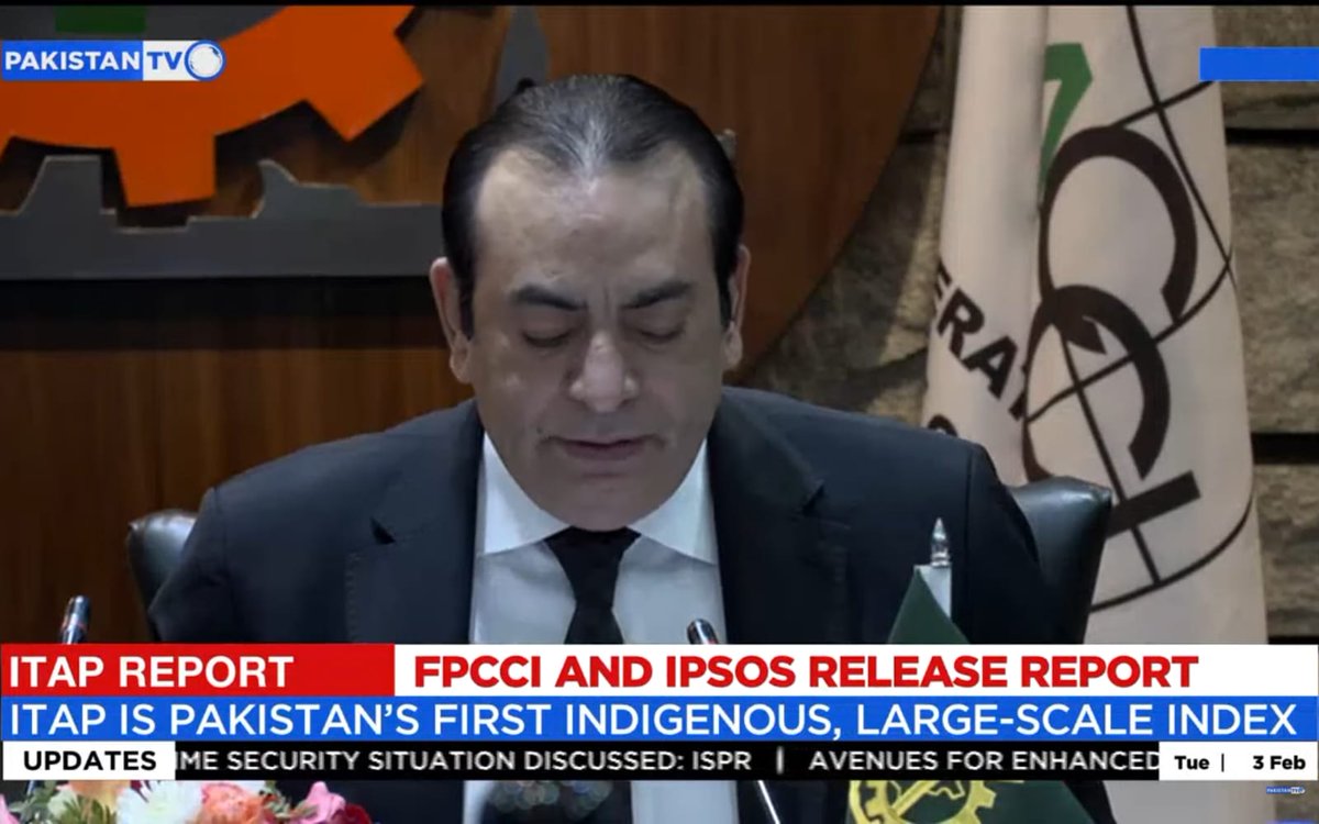 PakTVGlobal's tweet photo. FPCCI and IPSOS released the ITAP Report, Pakistan’s first indigenous large-scale index, based on a governance-focused survey of 6,015 citizens measuring perceptions and lived experiences of transparency.
#ITAPReport #PakistanGovernance #TransparencyIndex #FPCCIIPSOS #PakistanTV #PakistanTvglobal