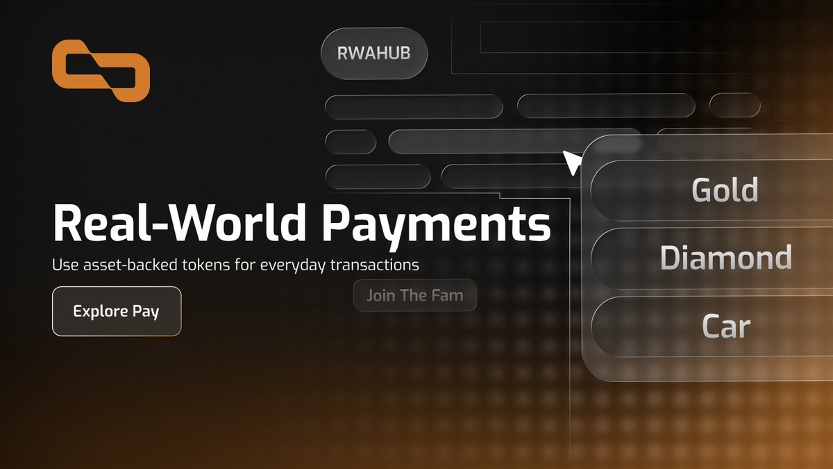 Real-world payments are essential to RWAHUB 💳

Tokens aren’t meant to sit idle.
They’re built for real transactions, not just trading.

Use asset-backed tokens for lodging, travel, and retail 🏨🛍

Payments run through a unified wallet with clear settlement.
Transparent,