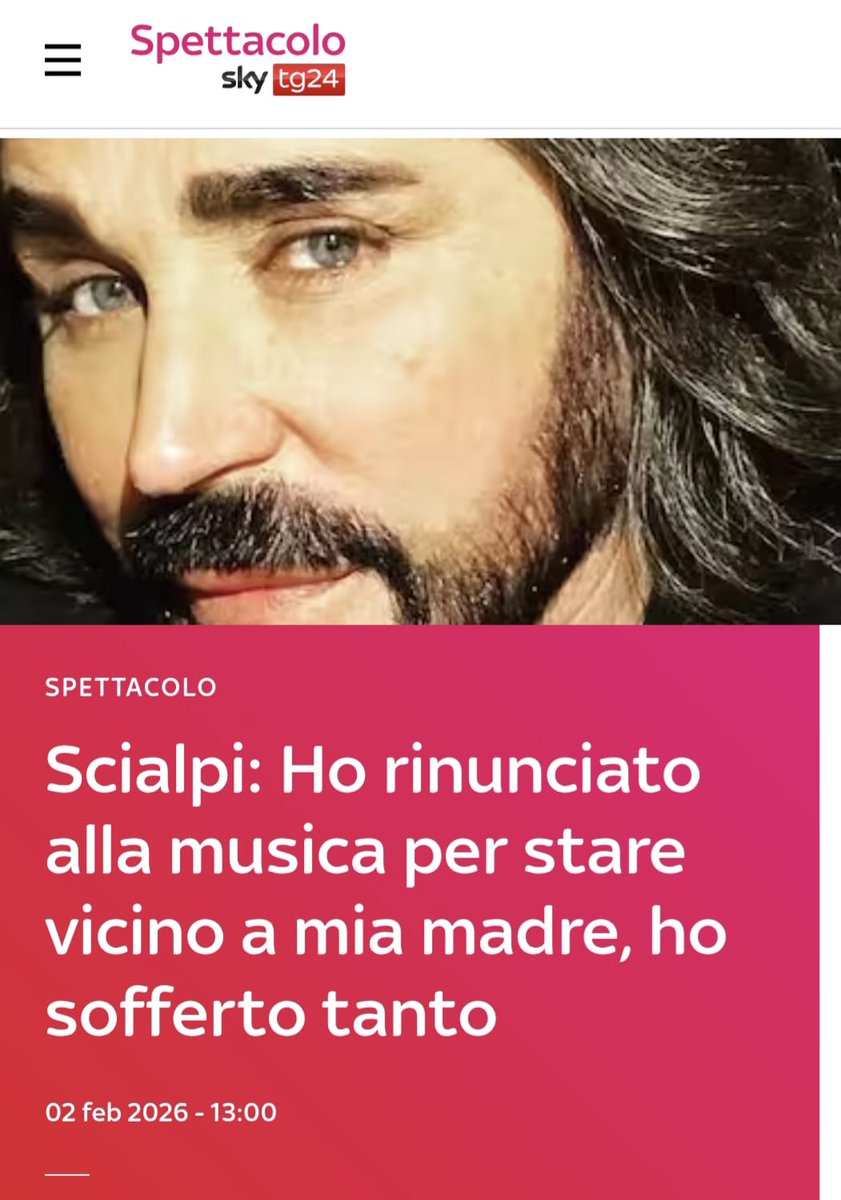 #Scialpi a #DomenicaIn Ho rinunciato alla musica per stare vicino a mia madre, ho sofferto tanto

➡️tg24.sky.it/spettacolo/202…

#shalpy #maravenier #notizie #news #televisione #gossip #musica #sanremo
