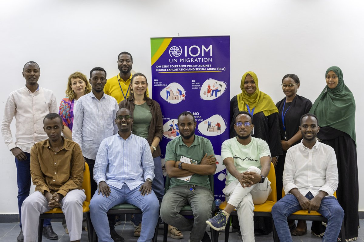 iom_somalia's tweet photo. 📍 Mogadishu

IOM delivered a Protection from Sexual Exploitation, Abuse, &amp; Harassment (PSEAH) training for staff &amp; support personnel working closely with communities, strengthening awareness of PSEAH principles, accountability, and safe, respectful engagement with beneficiaries. https://t.co/QxR4q32kyz