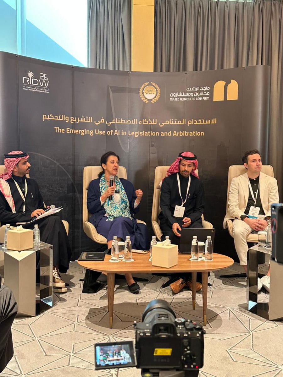 qistascom's tweet photo. We’re pleased to share that Qistas is participating in Riyadh Disputes Week which brings together leaders from the legal, arbitration and experts community.

Yesterday, our CEO Nisreen Haram joined a distinguished panel in the session “The Emerging Use of AI in Legislation and Arbitration.” The conversation explored how artificial intelligence is shaping the legal practice. 

Alongside our CEO, the panel included Jean-Remi De Maistre, Yahya Alomari and moderated by Abdulrahman Aljohani.  The session highlighted practical insights and emerging challenges at the intersection of AI and legal systems.  

We’re proud to contribute to this important discussion and look forward to continued engagement throughout the week.

A special thanks to Majed Alrasheed Law Firm for hosting this insightful session and to the organizers of Riyadh Disputes Week for bringing together such an impactful program.

#MiddleEastLaw #MENAlegal #LegalAI #DigitalTransformation #LegalInnovation #LawAndTechnology #FutureOfLaw #RIDW #RiyadhInternationalDisputesWeek