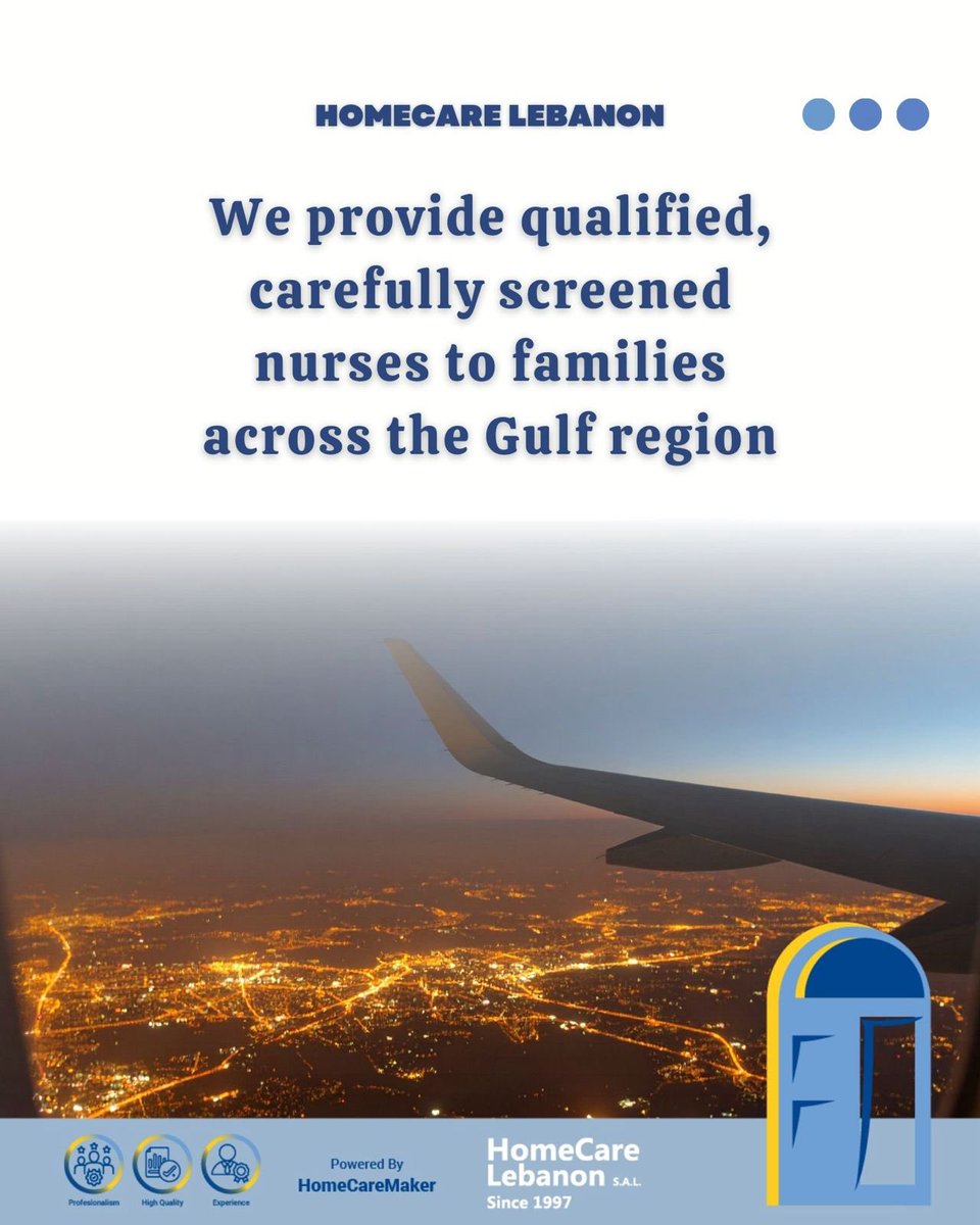 HomeCareLB's tweet photo. We provide qualified, carefully screened nurses to families across the Gulf region

📲 03 189 089 

#since1997
#HomeCareLebanon #ProfessionalCare #caregivers https://t.co/TuV2DhyXEV