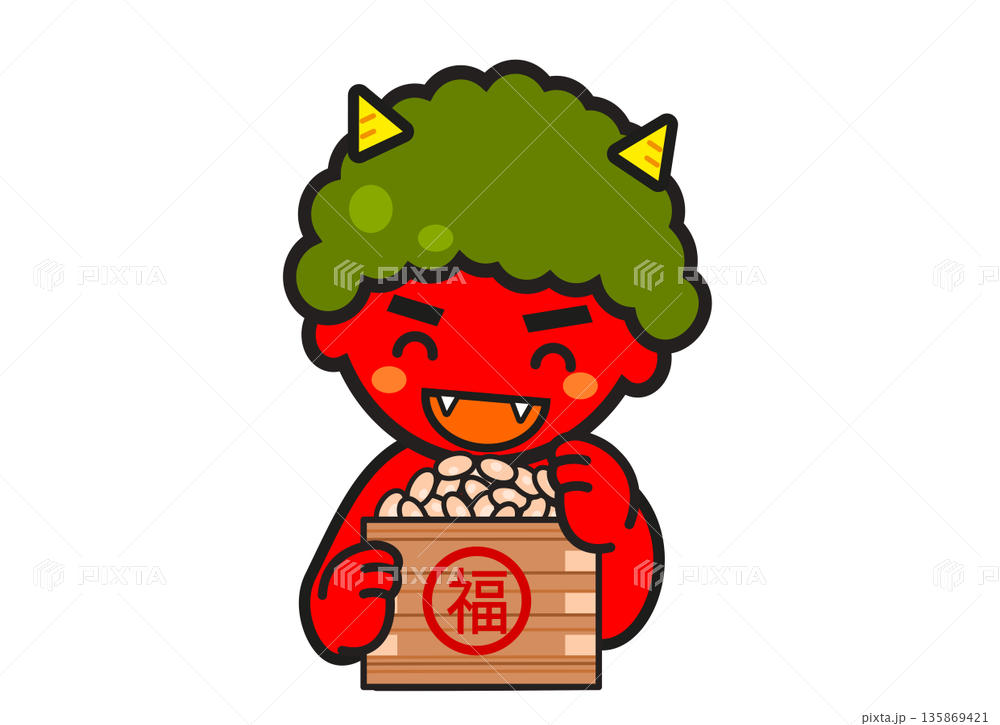 scb132's tweet photo. https://t.co/ynUc5FA6XB 節分です。豆買ってきます。　#illustration  #japan #節分の日  #節分  #節分2026  #ストックイラスト #かわいいイラスト #pixta https://t.co/6kdBCMKzeN