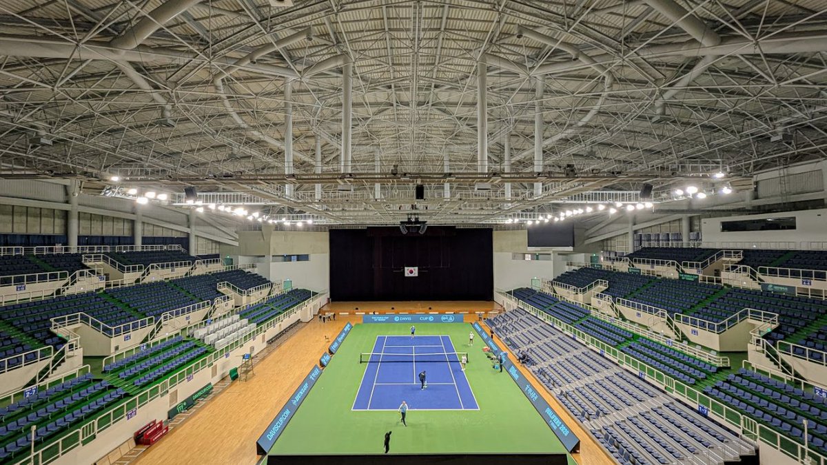 puppotenis's tweet photo. Qualifiers @CopaDavis ARG-KOR #Busan
Más imágenes de los entrenamientos en el Gijang Gymnasium. Thiago #Tirante Marco #Trungelliti Guido #Andreozzi Federico #Gómez Juan Pablo #Ficovich con
@javifranatenis y @schwank10 (capitán y sub).
📷 Prensa @AATenis https://t.co/y58q4YlWfA