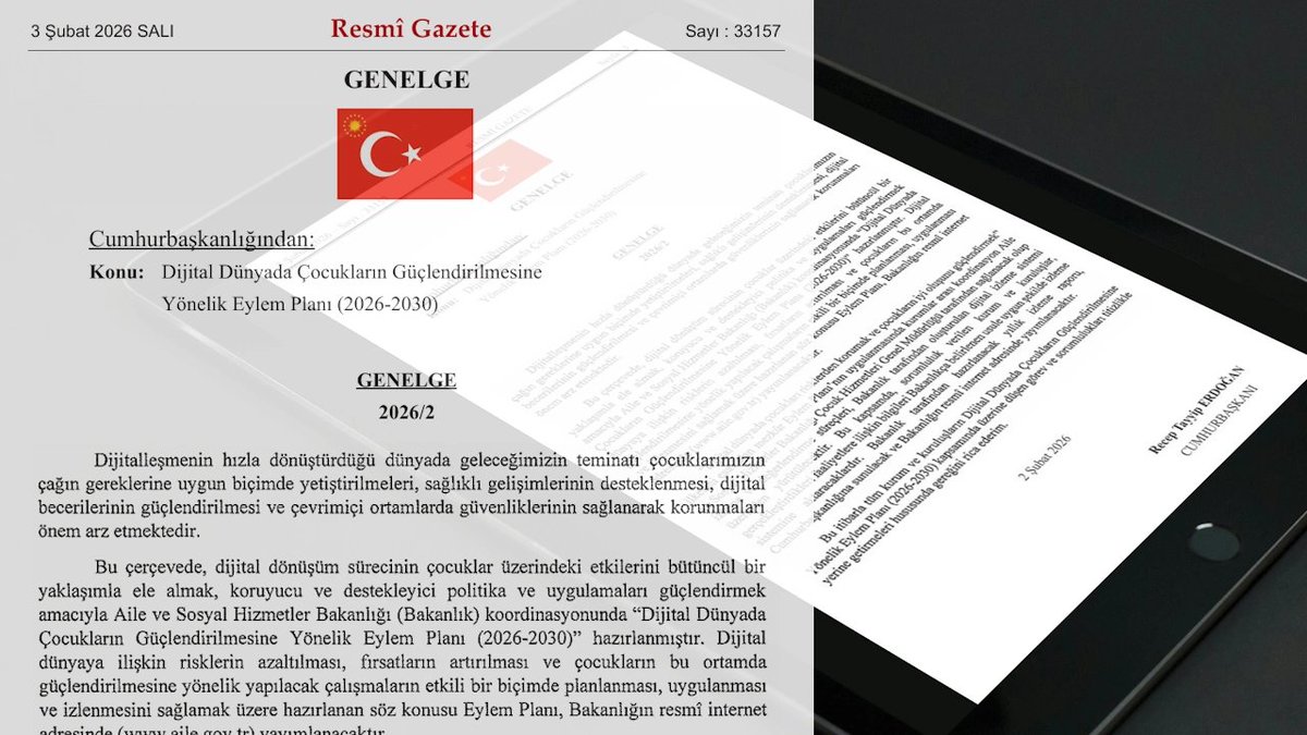 goygoyengine's tweet image. Resmi Gazete'de "Dijital Dünyada Çocukların Güçlendirilmesine Yönelik Eylem Planı" yayımlandı.

▫️ Aile Bakanlığı koordinesinde "Dijital İzleme Sistemi" kurulacak.

#OYUNUMADOKUNMA