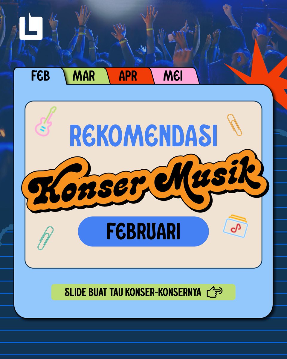 loketcom's tweet image. Jadwal ngonser bulan Februari 😎

Sebelum memasuki Bulan Ramadan, #PASTIBISA kita tutup dengan ngonseran 🤭 Mulai dari konser Bilal Indrajaya, TAEYONG, @Mahalinidisini , sampe nonton pertunjukan Musikal Perahu Kertas! Seru-seru banget kan di Bulan Februari ~ 🤩