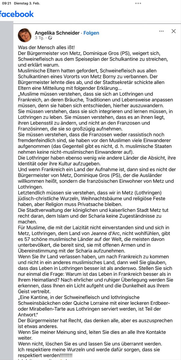 Wenn das kein Fake ist, sollten sich das deutsche Politiker und Entscheider als Vorlage speichern 😎🤷‍♀️
Bei uns ging das schon im christlichen (!) Kindergarten so los🙄