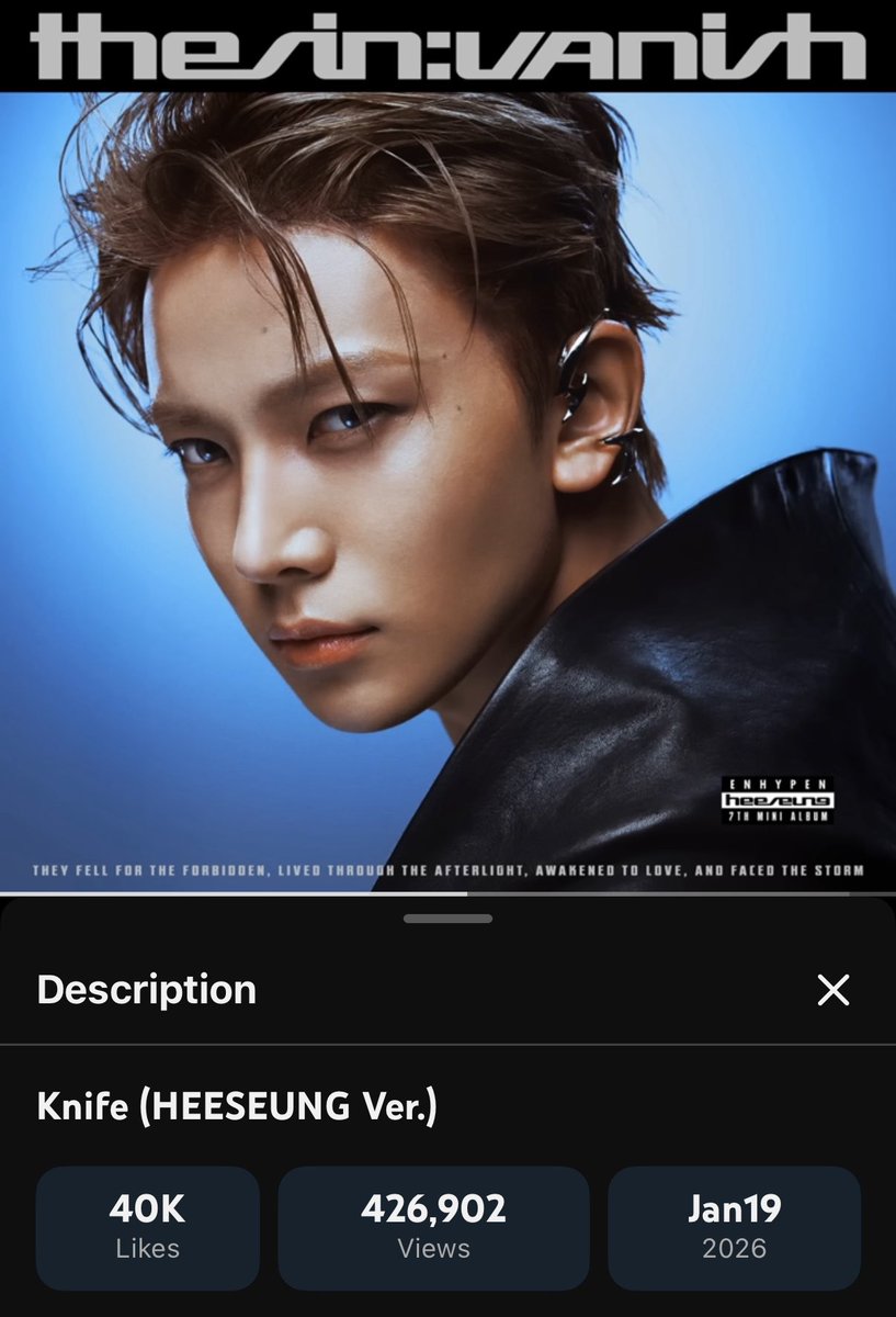 📊 ] STREAM STATUS ENHYPEN HEESEUNG Cover & Releases Views Update