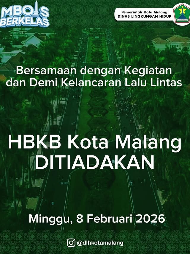infomalang's tweet photo. Buat yang mau CFD hari Minggu tanggal 8 Februari, acaranya ditiadakan ya rek. Tapi biasanya tetep akeh sing jajan dan jalan2. 

Cuma tak ingetin aja, hari itu ada Harlah NU di Stadion Gajayana. Jadi kalian bakal sulit dapat parkiran dan jalan2 ditutup. https://t.co/QJ310sW2fQ