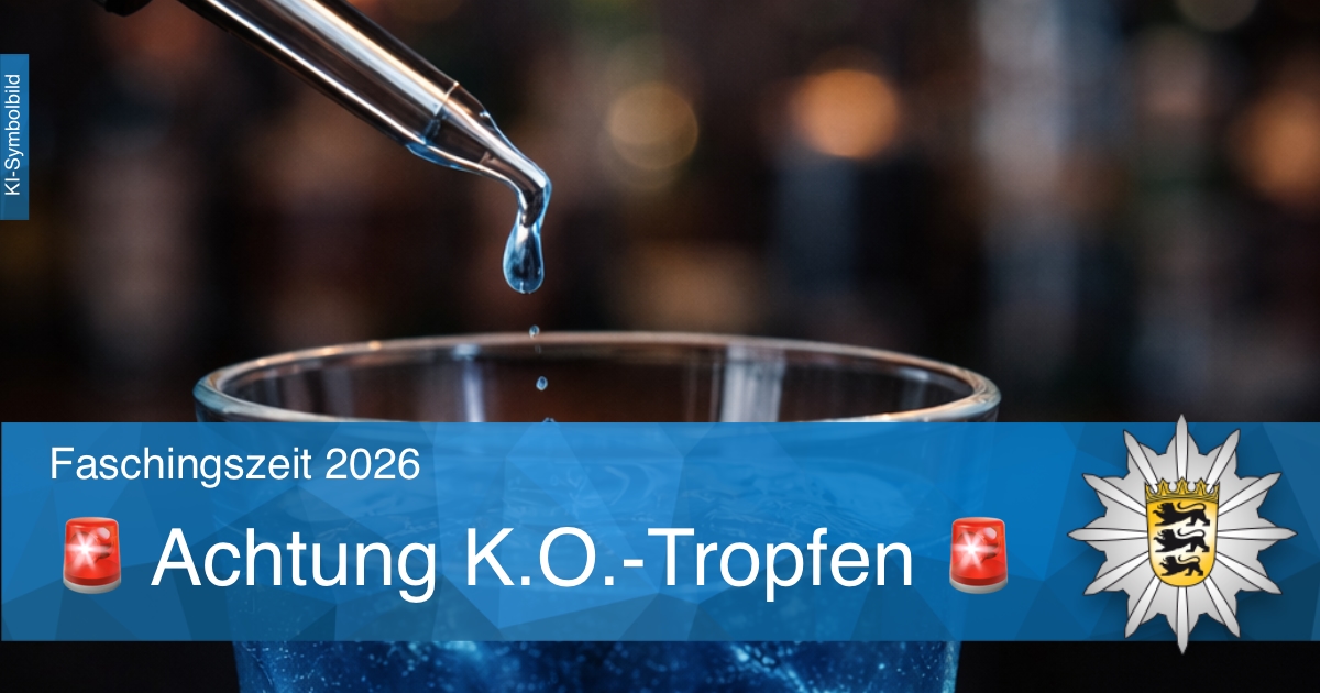 #ko_tropfen

Sie sind farb- und geruchlos – aber hochgefährlich.

🔹 Lass dein Getränk nie unbeaufsichtigt
🔹 Nimm keine offenen Drinks von Fremden an
🔹 Achte auf plötzliches Schwindel-, Übelkeits- oder Benommenheitsgefühl
🔹 Verlass die Situation sofort und hol dir Hilfe