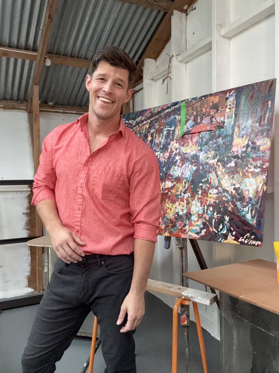 Sebgowerart's tweet photo. One day I’ll finish the white paint ~studio https://t.co/V5wpsBC4pO