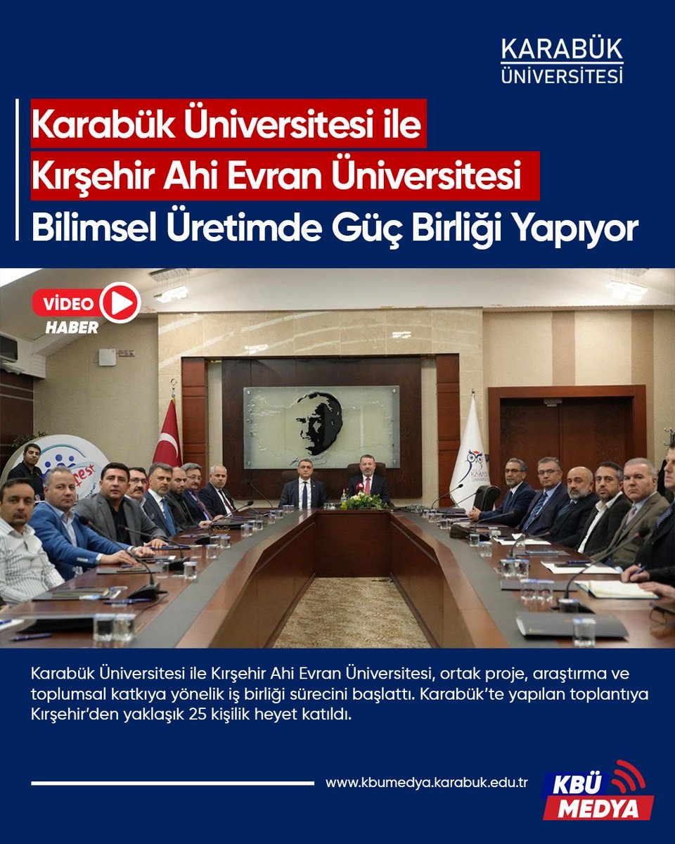 KBUMedya's tweet photo. Karabük Üniversitesi ile Kırşehir Ahi Evran Üniversitesi Bilimsel Üretimde Güç Birliği Yapıyor

https://t.co/mfHYR3Ocvp https://t.co/tDH1kTg1GK