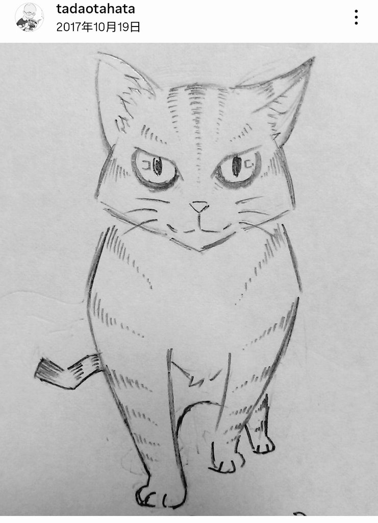 むかし描いたネコ
#ネコ #猫 #絵 #イラスト 