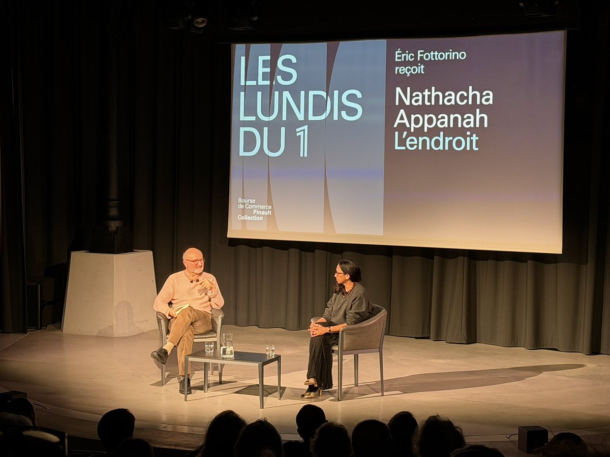 jclabarre's tweet photo. Les lundis du 1 du 2 février 2026 avec Natacha Appanah interviewée par @ericfotto 
À chaque lundi du 1, un moment fort. https://t.co/cIEBHkWXgV