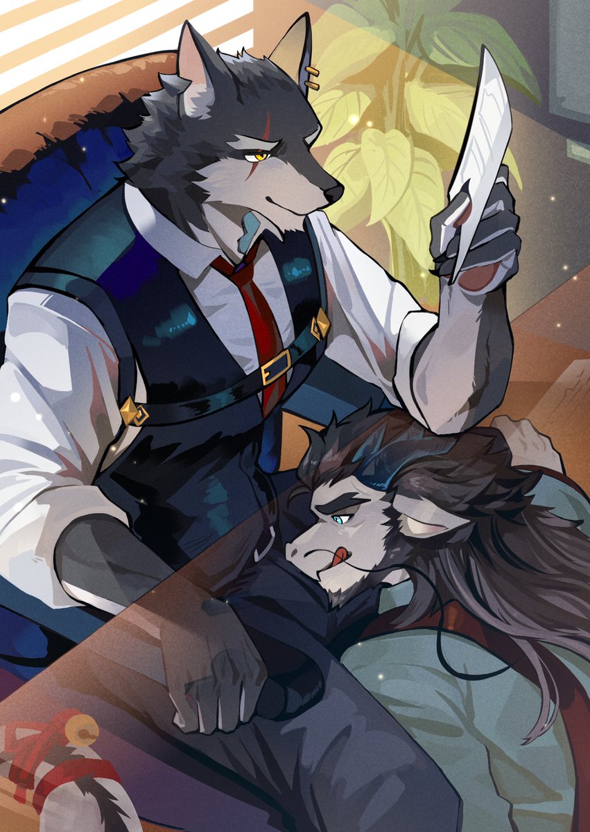 Rengetsu_Klau's tweet photo. Working hour……? 🐾

With @HAKURYUdono https://t.co/3XzoWNOqI4