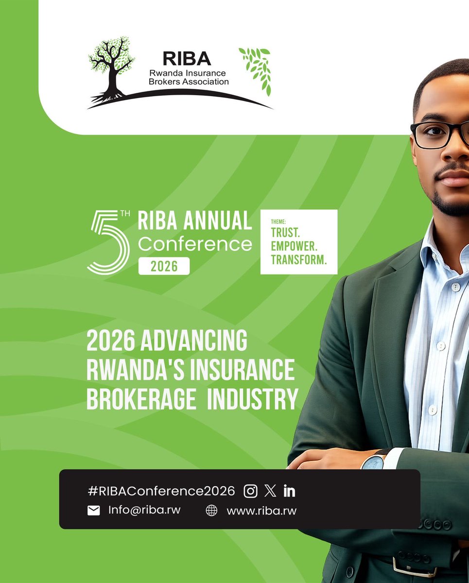 Ribo_Rwanda's tweet photo. As we step into 2026, our focus is on Trust, Empowerment and Transformation. 

Together with brokers, insurers, reinsurers, regulators, and partners, we are aligning the industry for sustainable growth and meaningful protection.

Visit: https://t.co/0OEkaKBqIj

#RIBARw #RIBA2026 https://t.co/czx7z3t7of