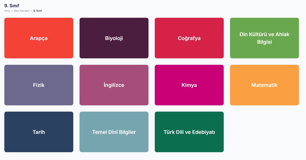MEBİ ile ders çalışmak çok keyifli! 

Din Kültürü ve Ahlak Bilgisi ile 9 ve 10. sınıf İHL meslek derslerine ait 3. ünite içerikleri artık sizlerle. Konu tekrarları için videolar, bağlam temelli sorular, etkinlikler ve oyunlar erişime açıldı.

👉mebi.eba.gov.tr
