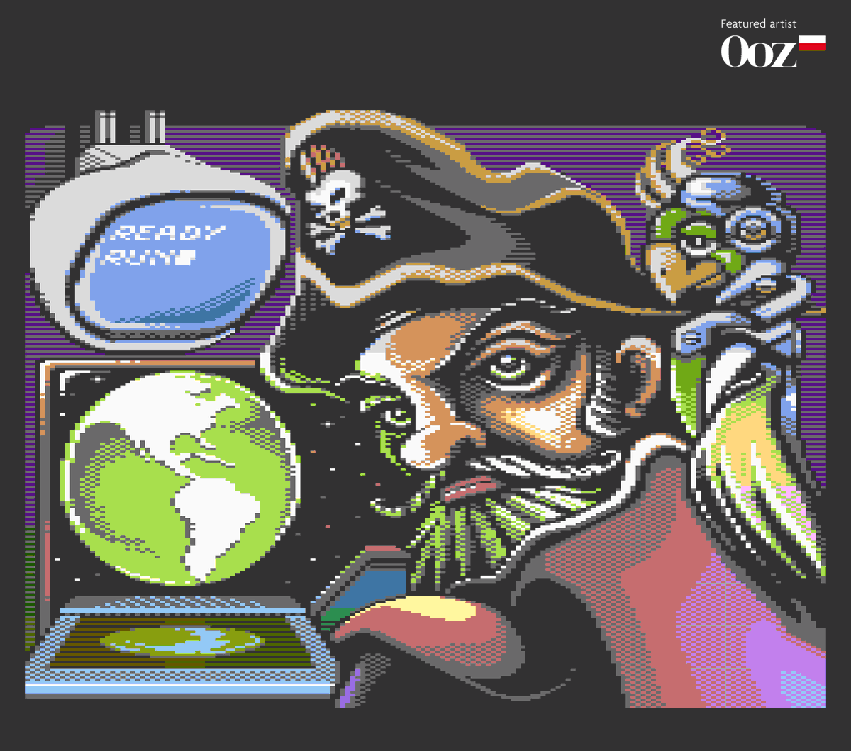 MastersPixelArt's tweet photo. Presenting the amazing #pixelartist Ooz 🇵🇱 #Atari #fantasy #illustrations in #pixelart ⭐️ We're proud to feature your art in #themastersofpixelart volume 2 ❤️💚💙 More info and order links >> https://t.co/65qJMXh656 🌟 worldwide shipping - check the bio for link. #spacepirate https://t.co/jhP9Ry8q6A