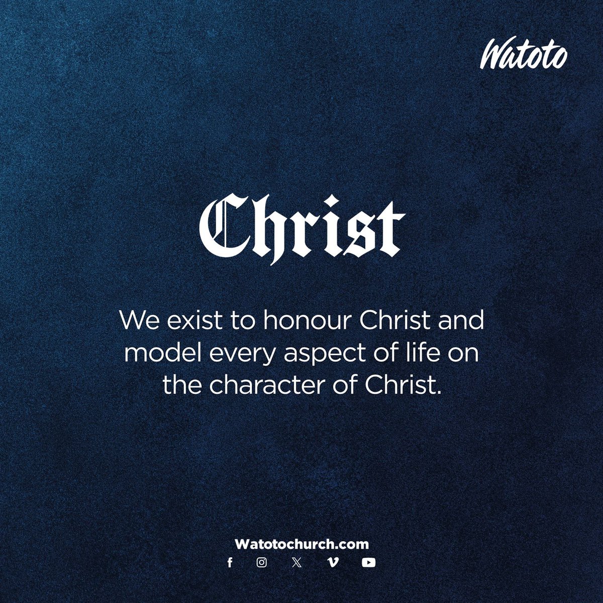 At Watoto Church, every part of life is shaped by the character of Christ: how we love, lead, and serve.

Practice this value:
Choose one way this week to reflect Christ - in humility, kindness, or obedience wherever God has placed you.

#WatotoValues #SpiritLed #SpiritEmpowered