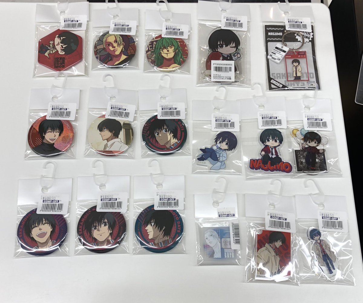 📣入荷情報📣 SAKAMOTO DAYS 南雲与市さん中心に アクリルスタンド・缶