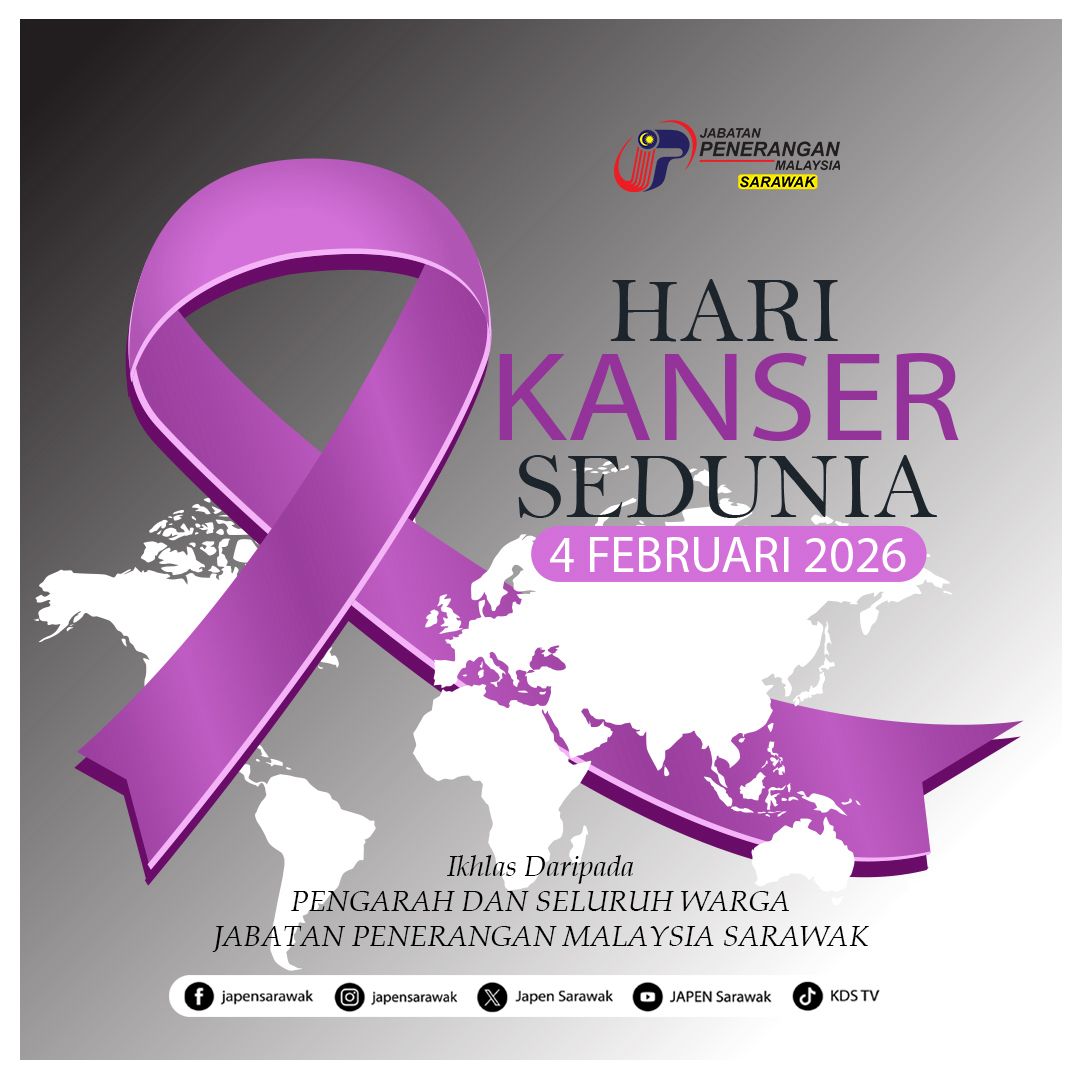 JapenSarawak's tweet photo. Hari Kanser Sedunia
4 Februari 2026

Bersama tingkatkan kesedaran dan pencegahan kanser.

#MalaysiaMADANI
#RancakkanMADANI
#MADANIBekerja
#TaatSetia
#JAPENSarawak https://t.co/3Jo8Ww9NJO