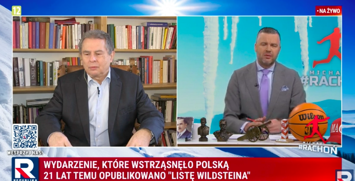 RepublikaTV's tweet photo. #Rachoń | Bronisław #Wildstein: zwróćmy uwagę na to, że komentatorem wojny na Ukrainie stał się Leszek Miller. On ocenia relacje Polski - Ukrainy, Ukrainy i Rosji, ale to jest człowiek, który przywoził pieniądze w foliowych woreczkach z Moskwy na funkcjonowanie partii komunistycznej w Polsce w nowych warunkach.
#tvrepublika #włączprawdę