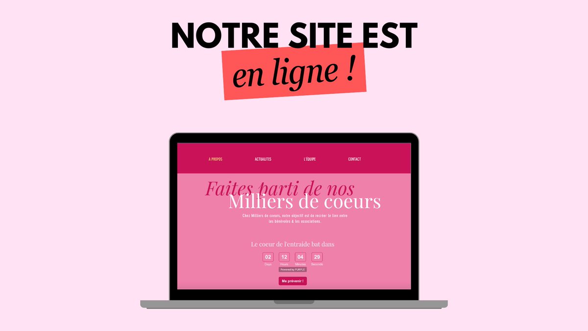MilliersDeCoeur's tweet photo. 🚀 Milliers de Cœurs lance son site internet 💛
Découvrez notre projet, notre équipe et la future app solidaire 🤝
Ce n’est que le début ✨
🔗 Lien dans la bio
#MilliersDeCœurs #Solidarité #Bénévolat #ImpactSocial https://t.co/zOSM7QXERO