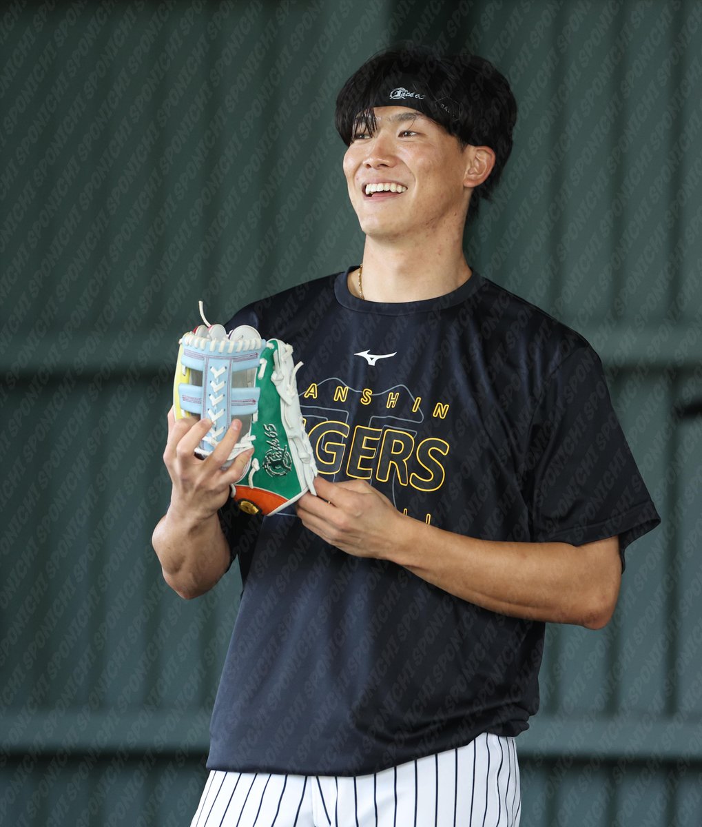 逆手でキャッチボールする #湯浅京己 投手