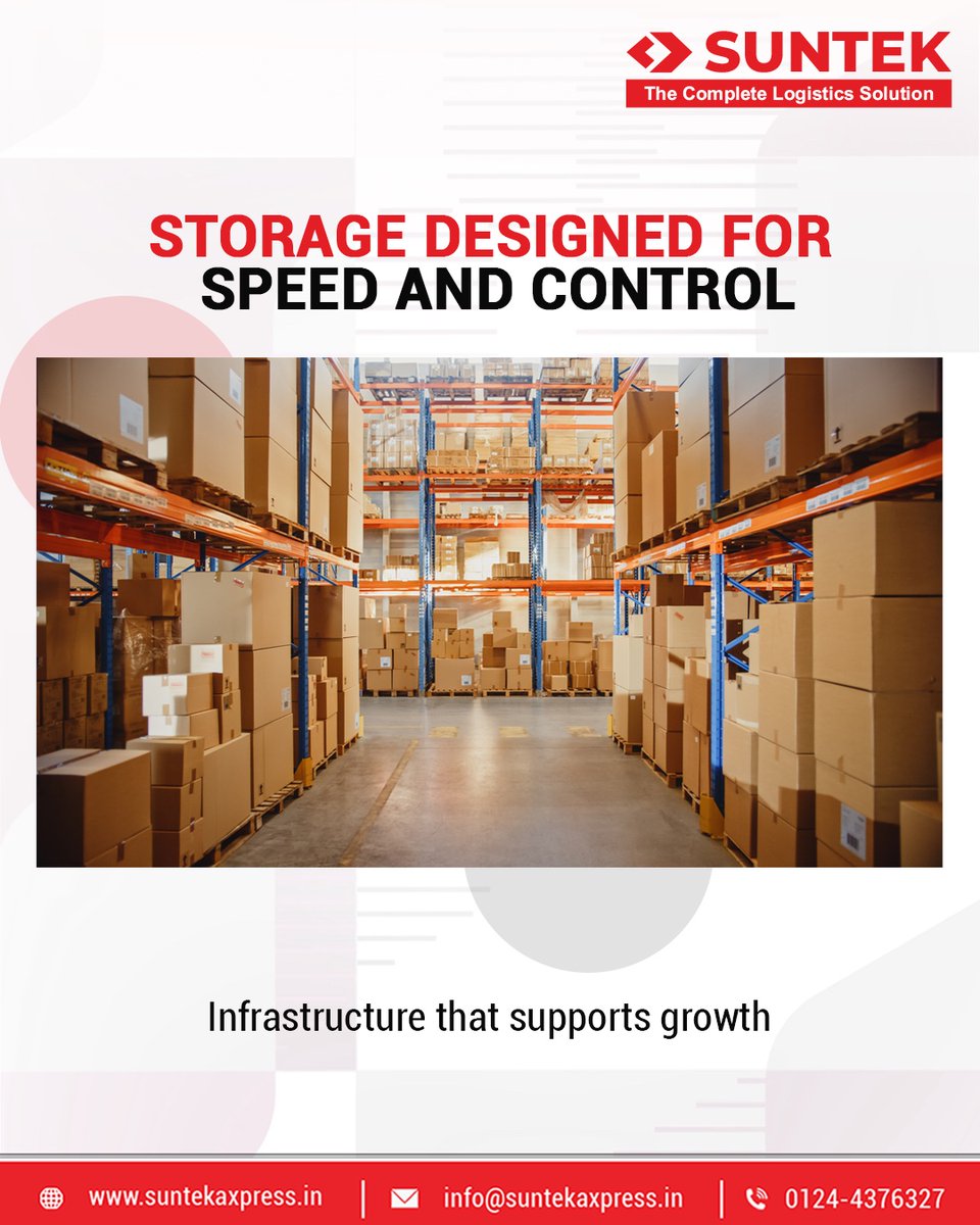 Our tech-enabled warehousing solutions ensure better space utilization, smoother operations, and faster dispatch, supporting businesses at every stage of scale. #SuntekAxpress #WarehousingSolutions #SmartStorage #LogisticsInfrastructure