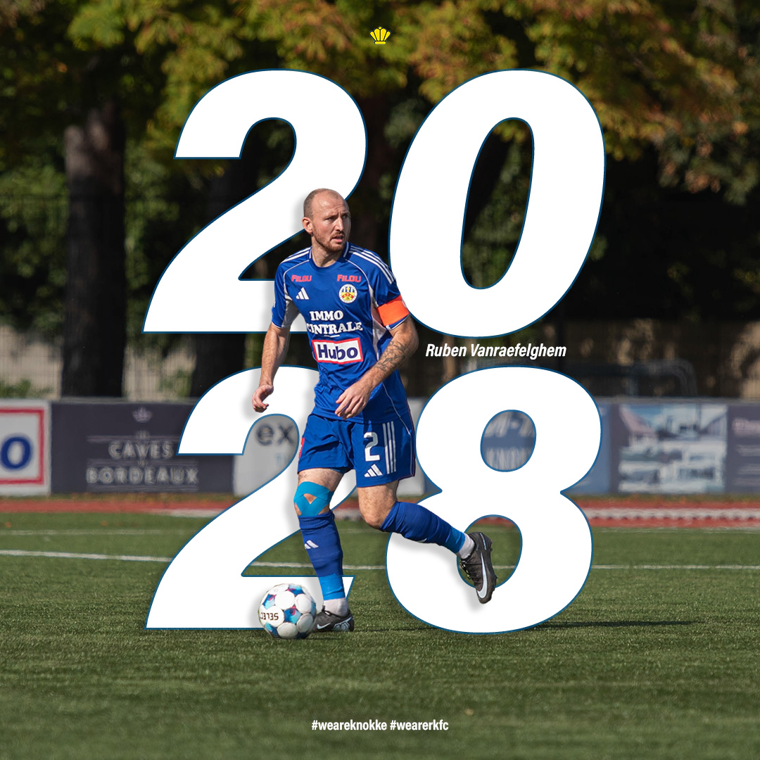 𝗢𝗻𝘇𝗲 𝗸𝗮𝗽𝗶𝘁𝗲𝗶𝗻 𝗯𝗹𝗶𝗷𝗳𝘁 𝗮𝗮𝗻 𝗯𝗼𝗼𝗿𝗱! 🫡

Ruben Vanraefelghem verlengt zijn contract bij RKFC tot 2028! ✍

Meer info op onze website! 🔗

#weareknokke #wearerkfc
