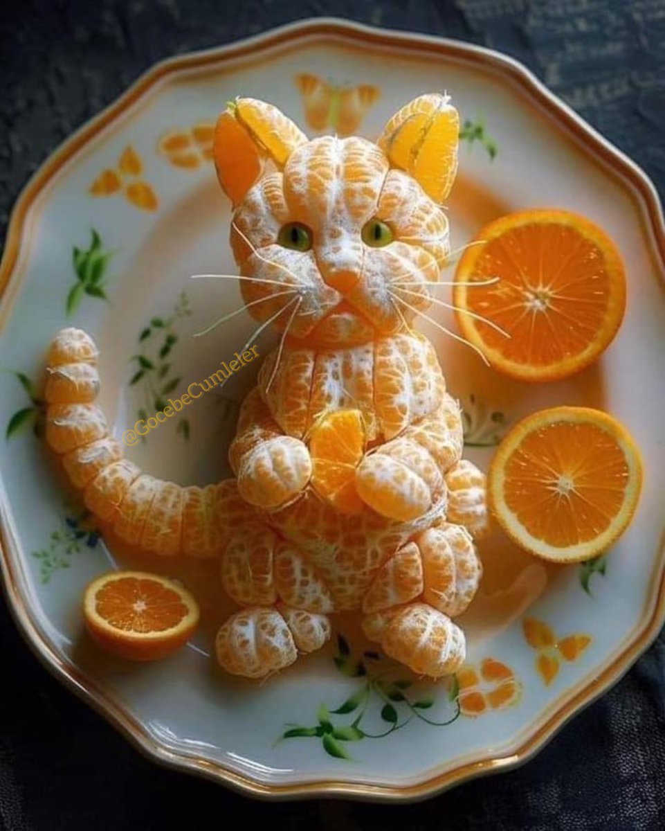 Acreature made of oranges? What's the secret in this visual?🍊

Portakaldan yapılma bir canlı? Bu görseldeki sır ne?🐈