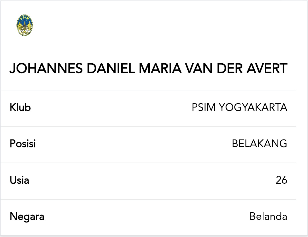 Sudah terdaftar di liga. Tinggal menunggu pengumuman resmi dari klub. Welkom meneer 🇳🇱