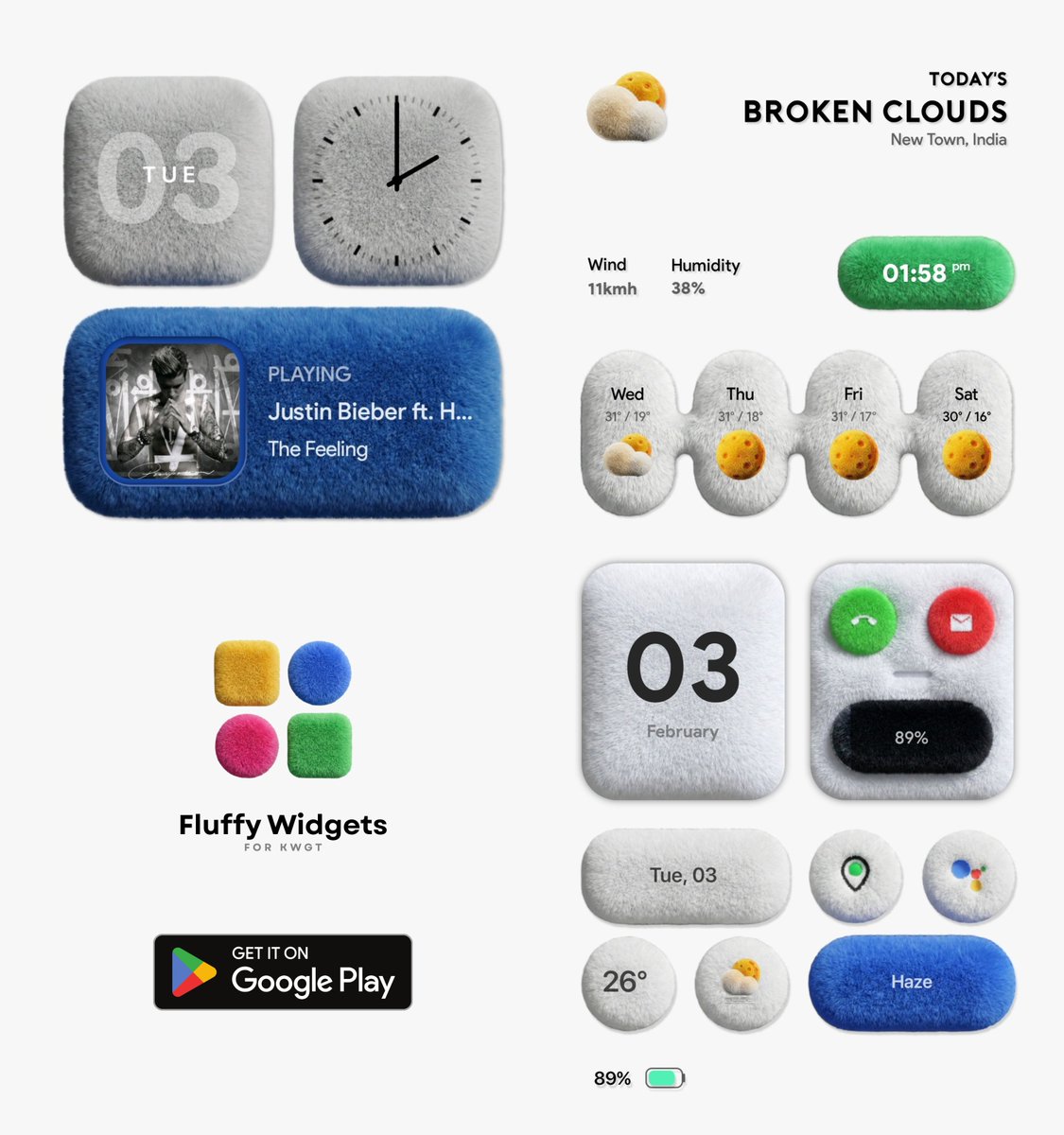 Fluffy Widgets v6.0 is live 🧸✨
13 brand new fluffy widgets added
Now 120 widgets total — softer, cleaner &amp; more playful than ever.

⬇️ Download 
play.google.com/store/apps/det…

🎁 GIVEAWAY ALERT
I’m giving away 5 Promocode to celebrate the update.

How to enter 👇
1️⃣ Follow me