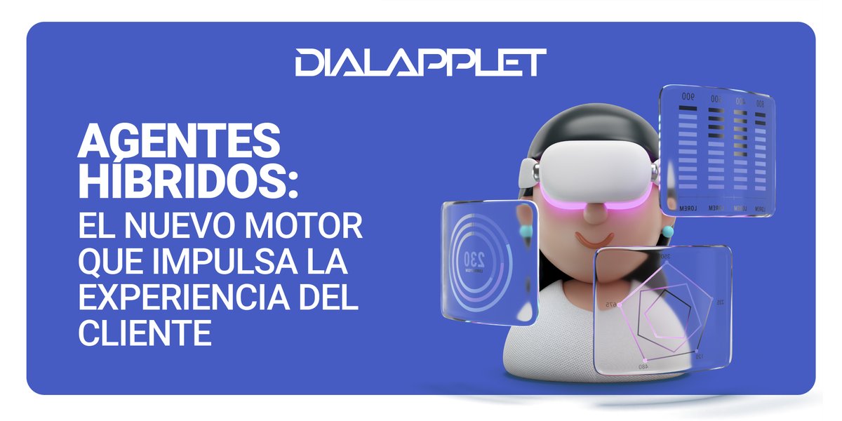 🤖+🧠 Los agentes híbridos ya son realidad. En DialApplet combinamos IA + talento humano para responder más rápido, automatizar tareas y mejorar la experiencia.

¿Quieres verlo en acción? dialapplet.com/solicita-demo/
Artículo completo en nuestro blog dialapplet.com/agentes-hibrid…