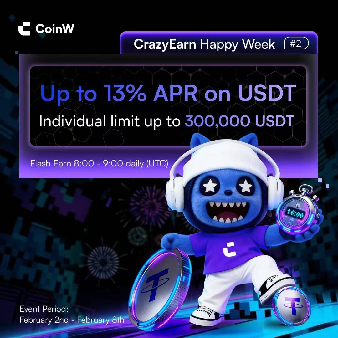 penasiaran's tweet image. This is it! CrazyEarn's Happy Week Phase 2 is closing soon. If you haven't locked in your 13% APY on USDT deposits yet, this is your final reminder. Easy process, strong returns. Don't let FOMO hit you later.
Last chance: coinw.com/earn/crypto-sa…
#FinalCall #CryptoReminder