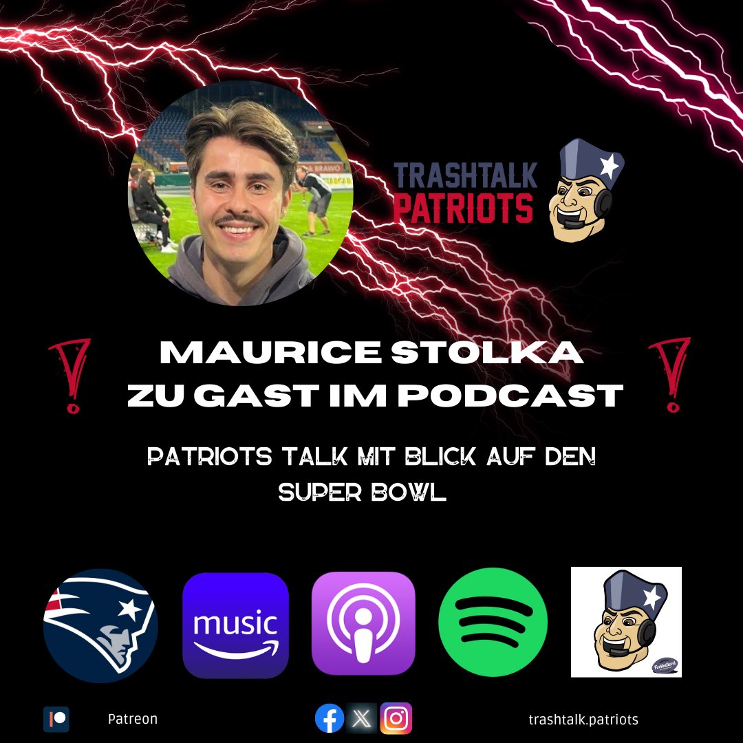 Diese Woche sind wir zwei Mal auf Sendung. Heute ist mit <a href="/MauriceStolka/">MauriceStolka</a> ein aufstrebender Content Creator, sowie Co-Host inmotion Podcast zu Gast. Zusammen blicken wir auf die Saison und auf den Super Bowl 🏆

Hört rein! 🙂

open.spotify.com/episode/1XjwQ8…

<a href="/Footballerei/">Footballerei</a> <a href="/patsdeutsch/">Patriots Deutschland</a>