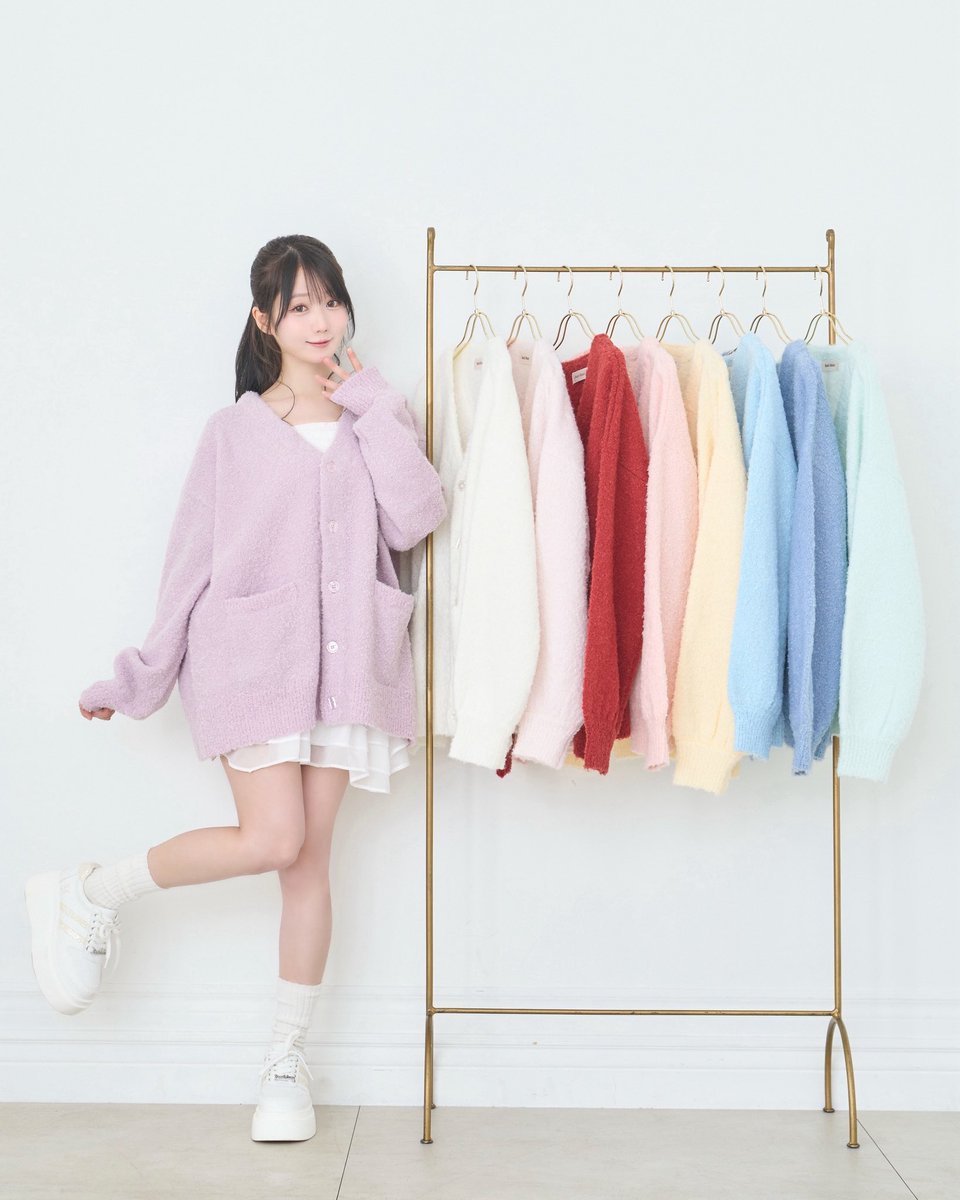 どれを選ぶ？🤍💛💚🩵💙❤️🧡🩷💜 推しカラーニットカーデ ꒰۪ ɞ̴̶̷