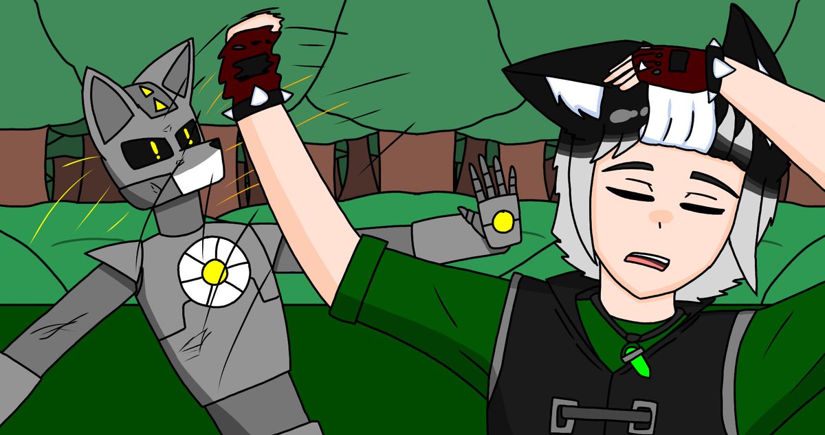 BlanquitoVtuber's tweet photo. Aquí haciendo en treen jsjs usando un personaje de mi wedserie, jsjssj cocolobot golpeado https://t.co/3lXCp7A3RW