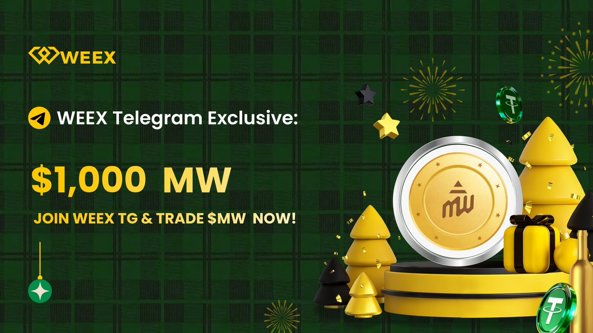🚀 The $MW Trading Rush Is On! 🎄

 Join WEEX TG &amp; Win from a 1,000 USDT Prize Pool 🎁
👑100 Winners → 10 USDT each!🎅

📌 How to Join:
 1️⃣ Join WEEX TG:bit.ly/3XxGe26 + bit.ly/4izus0L
 2️⃣ Fill the form: forms.gle/BqzXrSoGAJffZf…
📲 Register On WEEX: