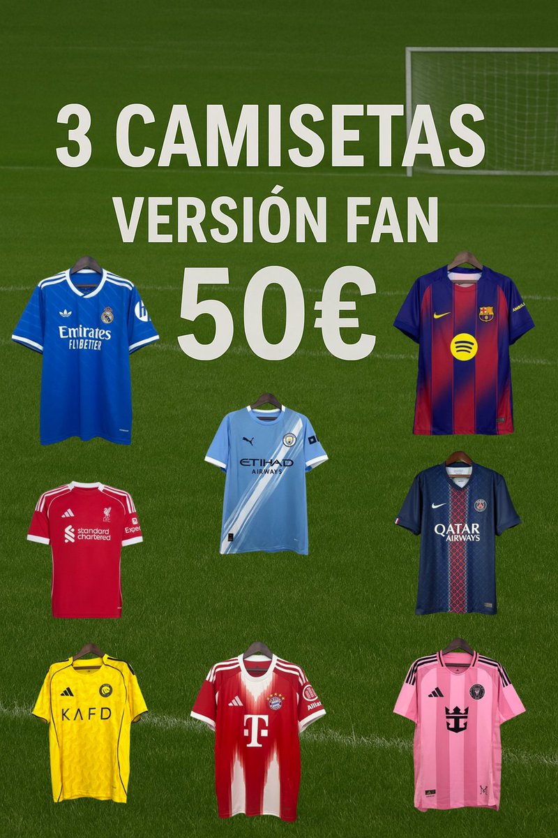 💥 OFERTA ESPECIAL‼️

Podéis elegir entre cualquier camiseta versión FAN de la temporada!

🚚Envíos gratis entre 15-20 días.

Podéis contactar al WhatsApp 👇🏽
📲 641 39 43 39

Calidad y transparencia!
También estamos en
 Instagram ➡️ ts.camisetas

No dudéis en preguntarnos 😉