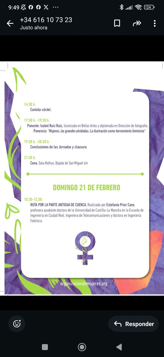 Ya están cerca nuestras jornadas de Formación.Aquí mostramos cartel y programa.Emocionadas de poder volver a reunirnos tantas mujeres para compartir espacios y formación feminista 💜💜💜 
#organizaciondem #femimismo #mujeresartistas